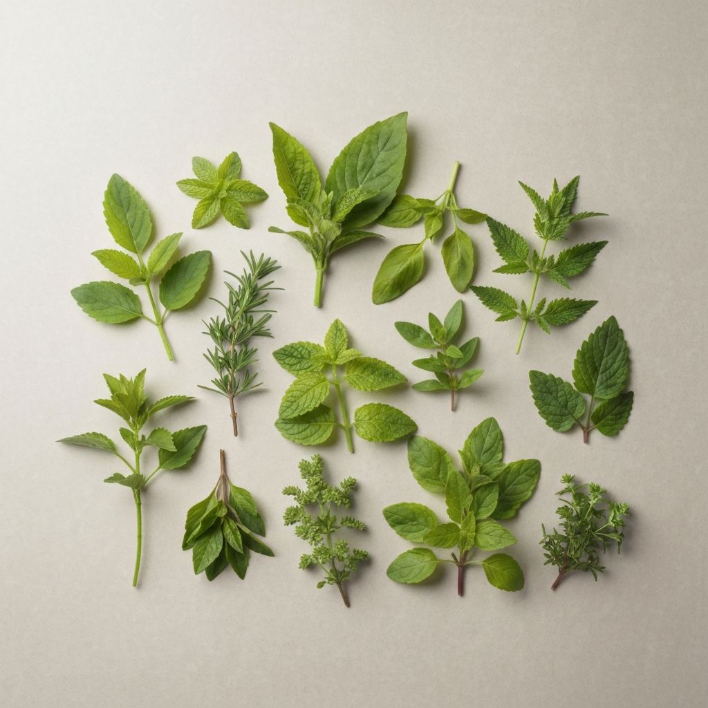 Various herbs and plants